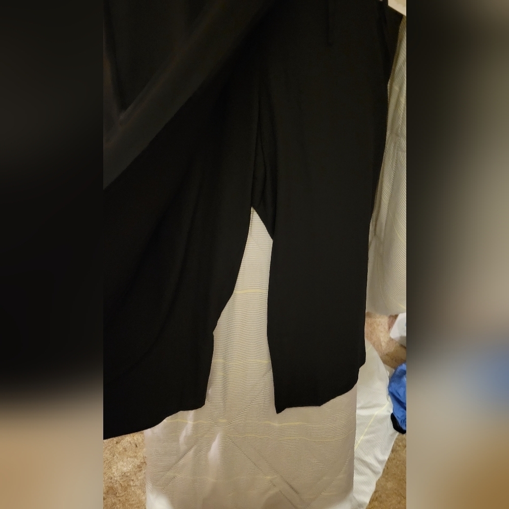 Wynne Layers Pants w Wrap Skirt Tie Front 2XL Black - Picture 2 of 6